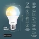 Linkind Matter Alexa Light Bulbs, Soft White to Daylight Tunable Smart Light Bulbs, Work with Apple Home, Alexa, Google Home, SmartThings 9
