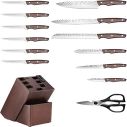 AiDot Syvio Kitchen Knife Set - 14 Pieces with Built-in Sharpener 2