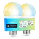 Linkind Matter Alexa Light Bulbs, Soft White to Daylight Tunable Smart Light Bulbs, Work with Apple Home, Alexa, Google Home, SmartThings 8