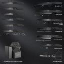 Syvio Knife Sets for Kitchen with Block and Utensil Holder 9