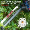 AiDot ENHULK Cordless Hedge Trimmer with 20" Dual-Action Blades 3