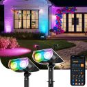 Linkind SL5C Smart Outdoor Solar Spotlight (150lm, App&Voice Control, 16 Million Color, IP67 Waterproof) 1