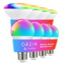 OREiN Matter Version BR30 WiFi Smart Flood Light Bulb 4 Pack + Matter A19 Light Bulb 4 Pack 1