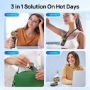 Consciot Portable Handheld 3-in-1 Ice Cooling Fan – Mini Turbo, 13,550 RPM, Adjustable Speed, Up to 20H Battery Life, Ultra-Quiet, Rechargeable Personal Fan 17