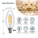 AiDot Linkind B11 Candelabra Led Bulbs 60W Equivalent-Soft Wihte 3