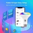 OREiN Matter Version BR30 WiFi Smart Flood Light Bulb 4 Pack + Matter A19 Light Bulb 4 Pack 4