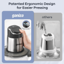 Ganiza Food Processor, 2-Speed Food Chopper Meat Grinder with 8 Cup Stainless Steel & 8 Cup Glass Bowls, Upgraded Button & Smart Overheat Protection Light - Includes Clean Brush, 2 Sets of Blades 3