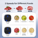 Ganiza Food Processor, 2-Speed Food Chopper Meat Grinder with 8 Cup Stainless Steel & 8 Cup Glass Bowls, Upgraded Button & Smart Overheat Protection Light - Includes Clean Brush, 2 Sets of Blades 6