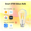 OREiN Matter Smart Edison Light Bulbs with Smart Button Work with Alexa AppleHome GoogleHome SmartThings 9