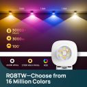Linkind HP5 Permanent Outdoor Lights, Smart AI RGBTW Lights 100ft , 85 Scenes Modes for Daily Holiday Decorations 3
