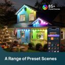 Linkind HP5 Permanent Outdoor Lights, Smart AI RGBTW Lights 100ft , 85 Scenes Modes for Daily Holiday Decorations 5