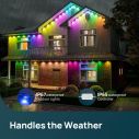 Linkind HP5 Permanent Outdoor Lights, Smart AI RGBTW Lights 100ft , 85 Scenes Modes for Daily Holiday Decorations 8