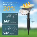 Linkind StarRay Solar Spotlight Auto On/Off 16 LEDs RGBW Outdoor Solar Landscape Lighting  3