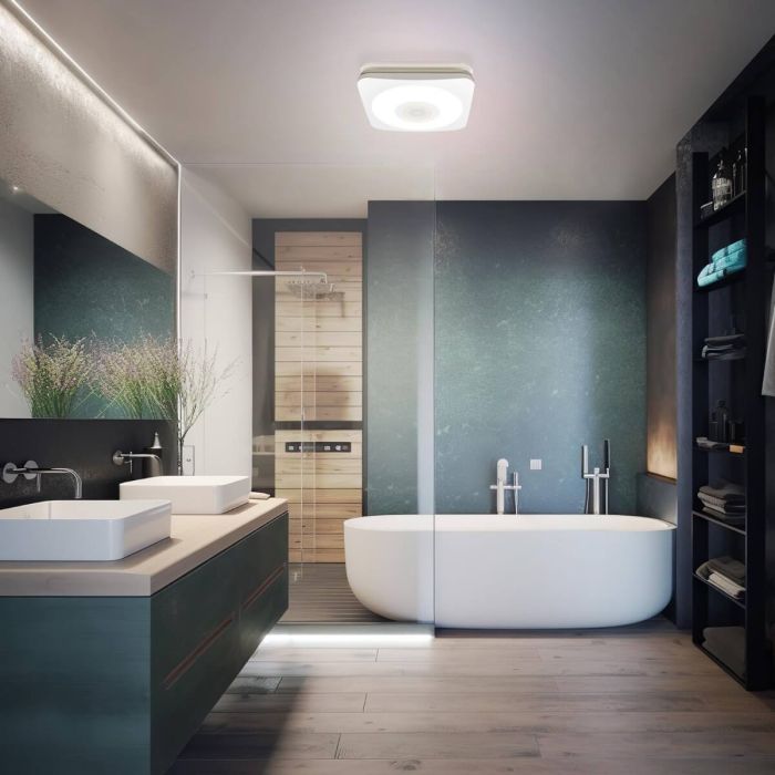 OREiN OL005 110/160 CFM Bathroom Fan with Bluetooth Speaker, 1500lm LED Light 2700K/4000K/6500K & Nightlight, Music Sync