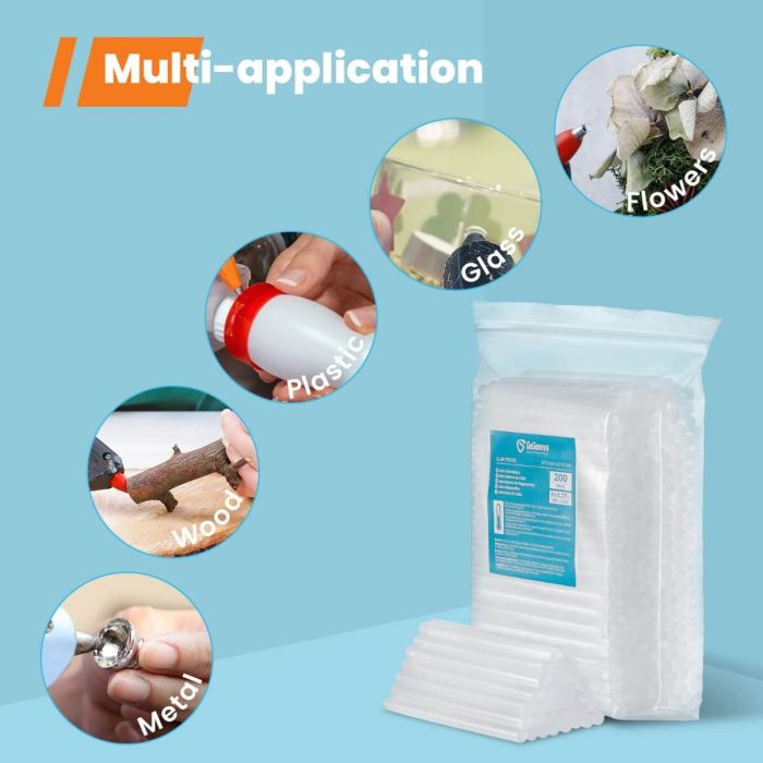 AiDot GoGonova 200 Pcs Clear Mini Glue Sticks 7