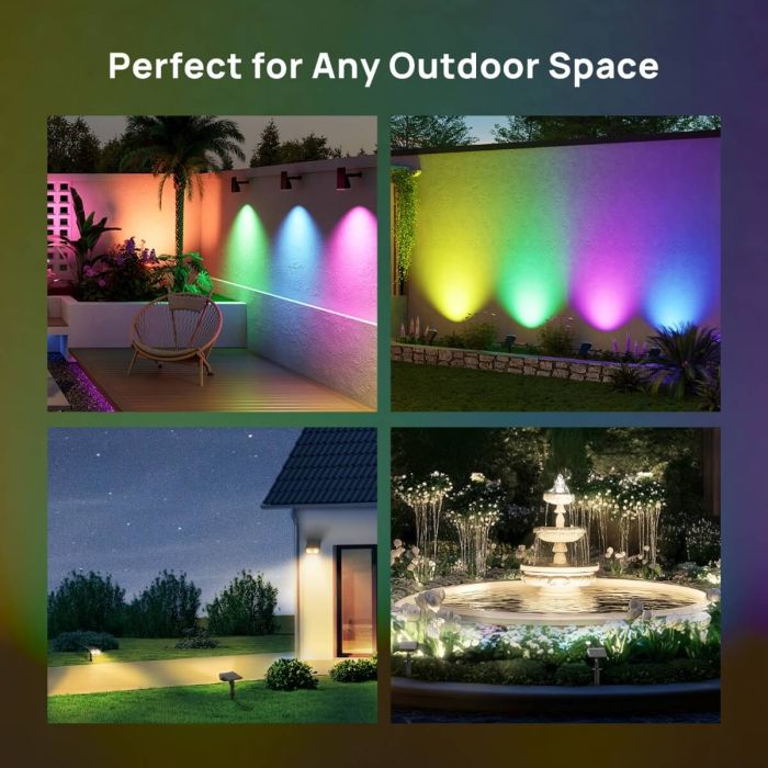 Linkind SL5C Smart Outdoor Solar Spotlight (150lm, App&Voice Control, 16 Million Color, IP67 Waterproof) 8