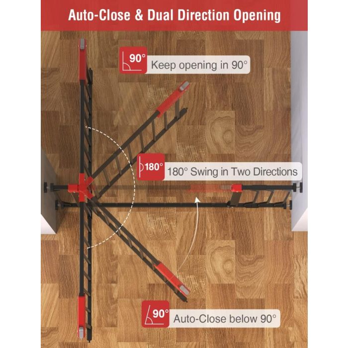 AiDot Syvio 29" to 39" with Auto-Close Baby Gate for Stairs and Door Ways 5