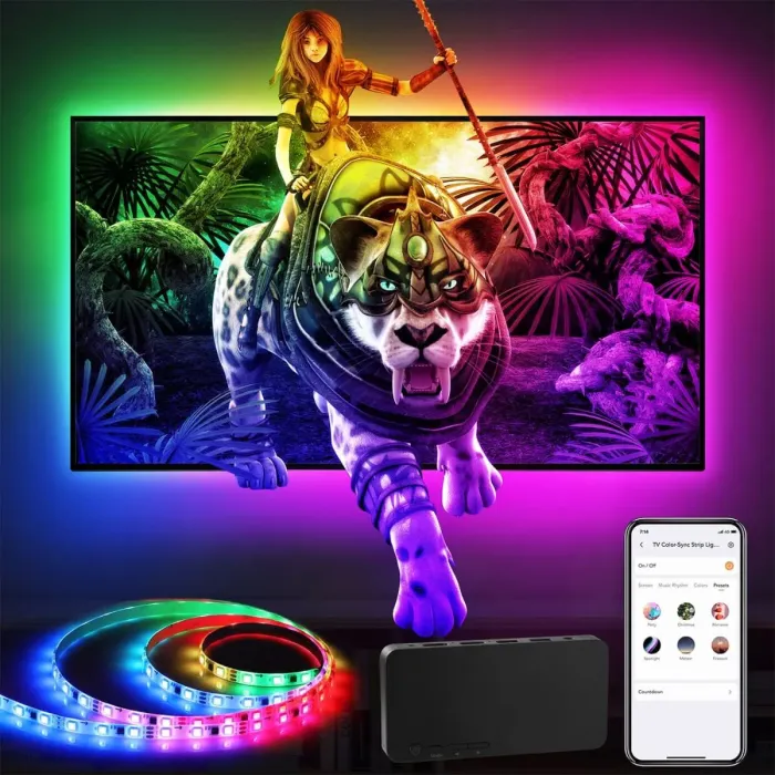 Tv light sync box top