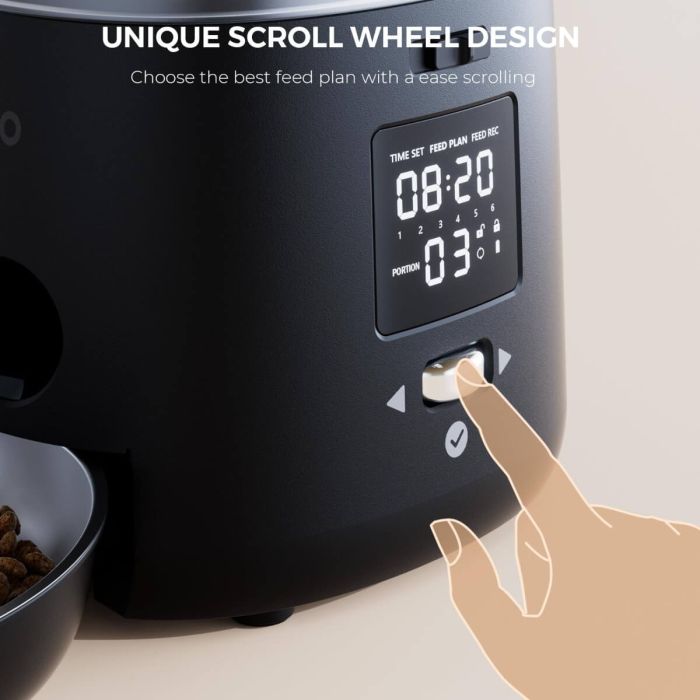AiDot Syvio 1-6 Meals Timer Control Cups Automatic Pet Feeder 5