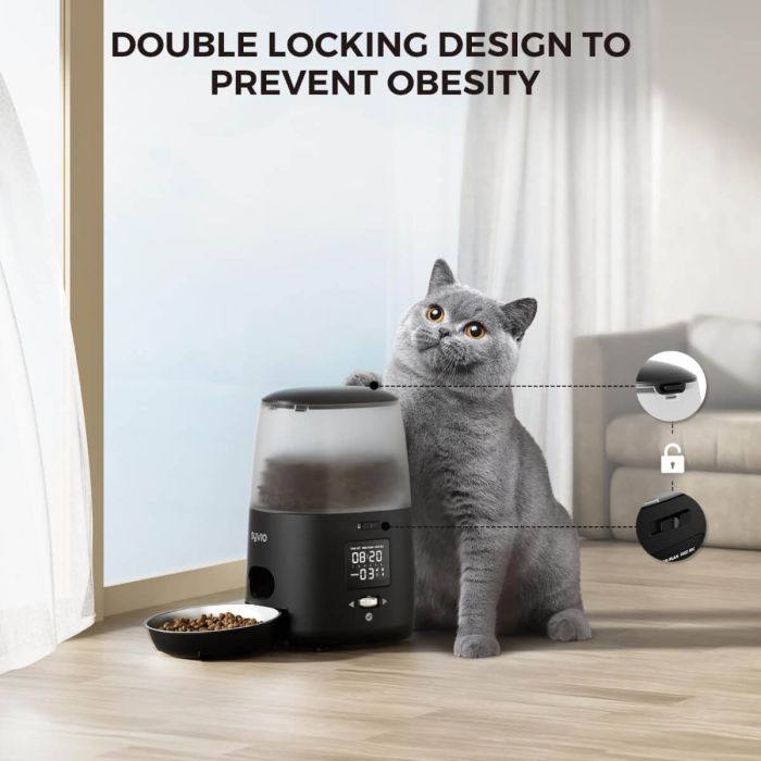 AiDot Syvio 1-6 Meals Timer Control Cups Automatic Pet Feeder 8