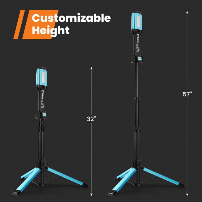 AiDot GoGonova Cordless Rechargeable Work Light with Stand and Triple LED Lamps 5