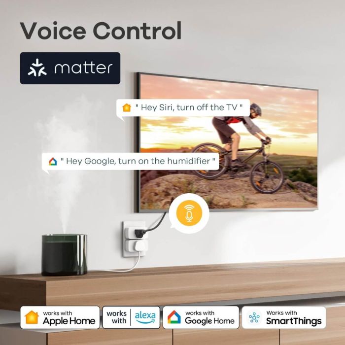 Linkind Matter Smart Plug, Work with Apple Home, Siri, Alexa, Google Home, SmartThings 4