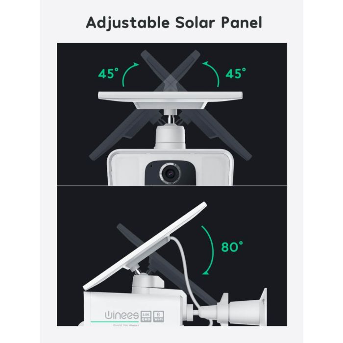 AiDot Winees L2 5MP Outdoor Security Camera Wireless with Solar Panel - 2.5K Resolution, Human/Pet/Motion/Animal Detection 7