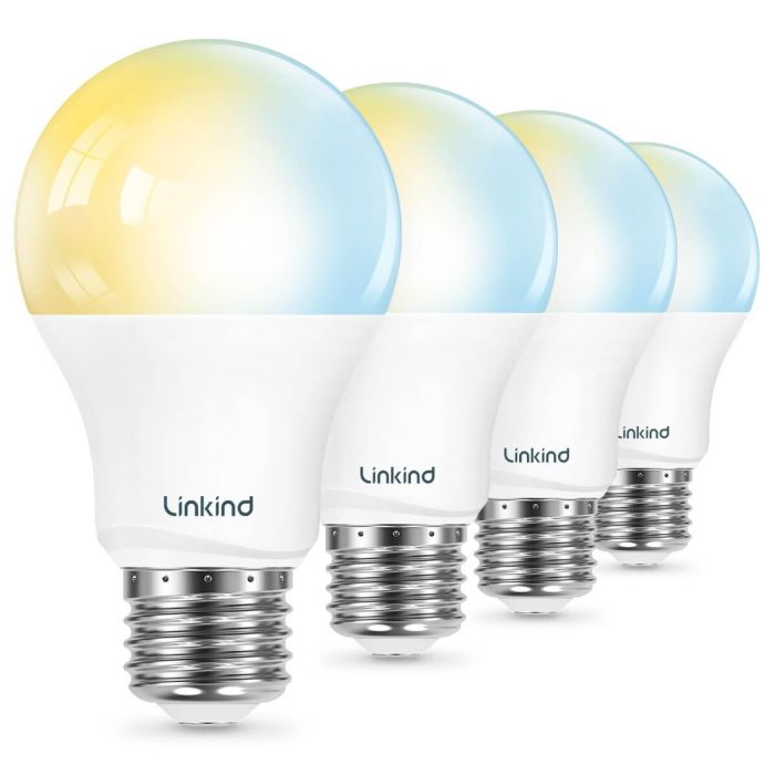 Linkind Smart Soft White to Daylight Tunable (2700K-6500K) Light Bulbs Work with Alexa & Google Home 2