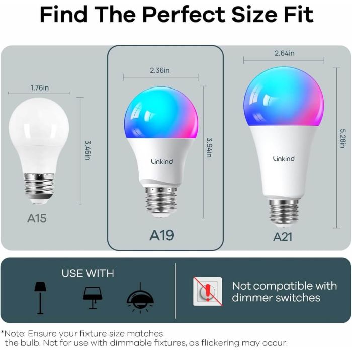 Linkind Smart Light Bulb A19 -（800LM/1100LM） 7