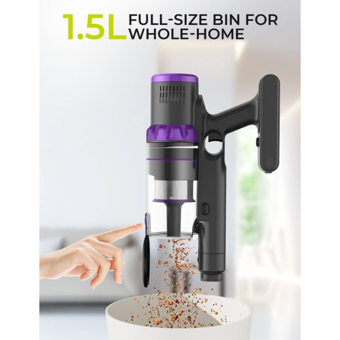 AiDot Syvio Cordless Vacuum Cleaner with 33Kpa 400W Powerful Brushless Motor 6