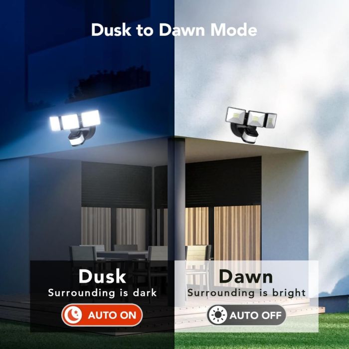 OREiN 3500LM/26W and 240° Wide Detection Motion Sensor Outdoor LED Security Flood Lights 4