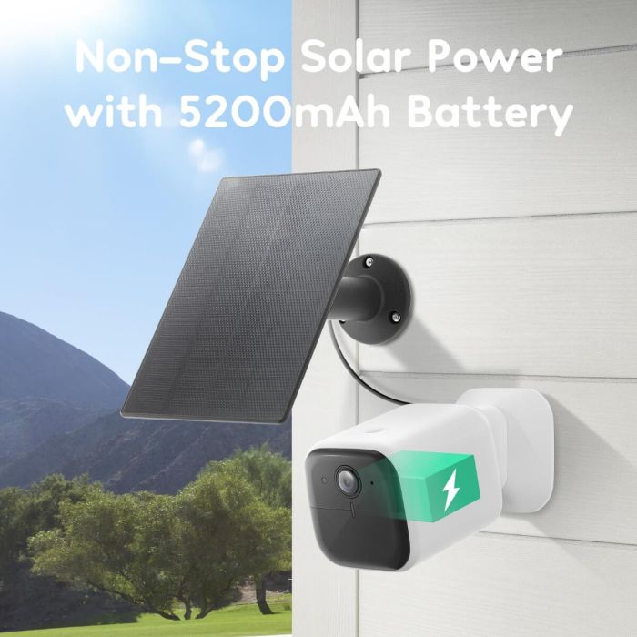 Winees L1 Outdoor Wireless Solar Security Camera - 2K Resolution, Human/Pet/Motion/Animal Detection 3