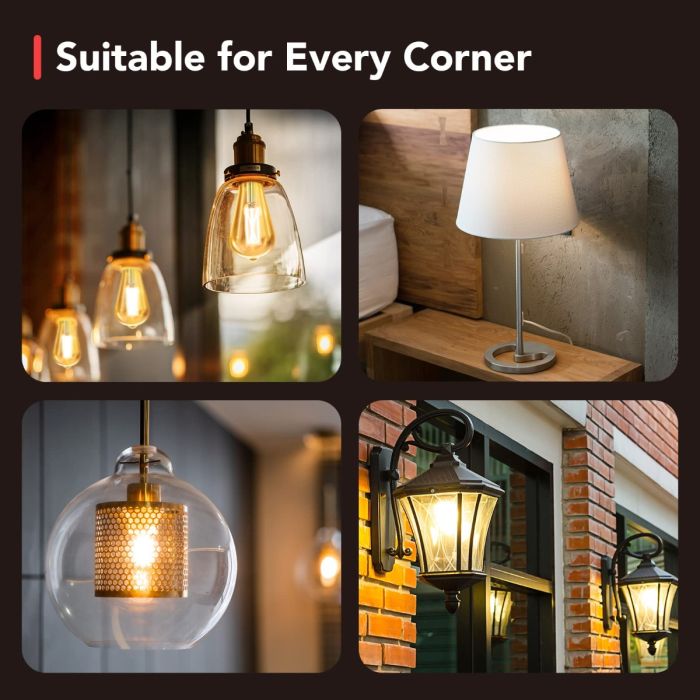 OREiN Smart Edison Light Bulbs with Smart Button - 6 Packs 7