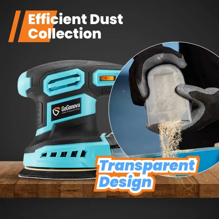 AiDot GoGonova 3AMP (360W) Random Orbit Sander with 6 Adjustable