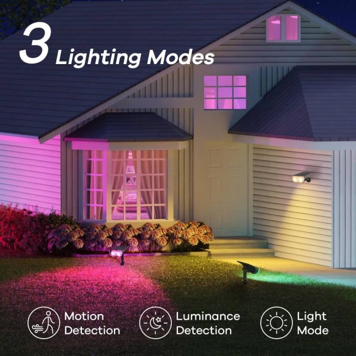 Linkind SL5 Smart Solar Spotlight Color Changing Chrismas Decoration Outdoor Lights 11