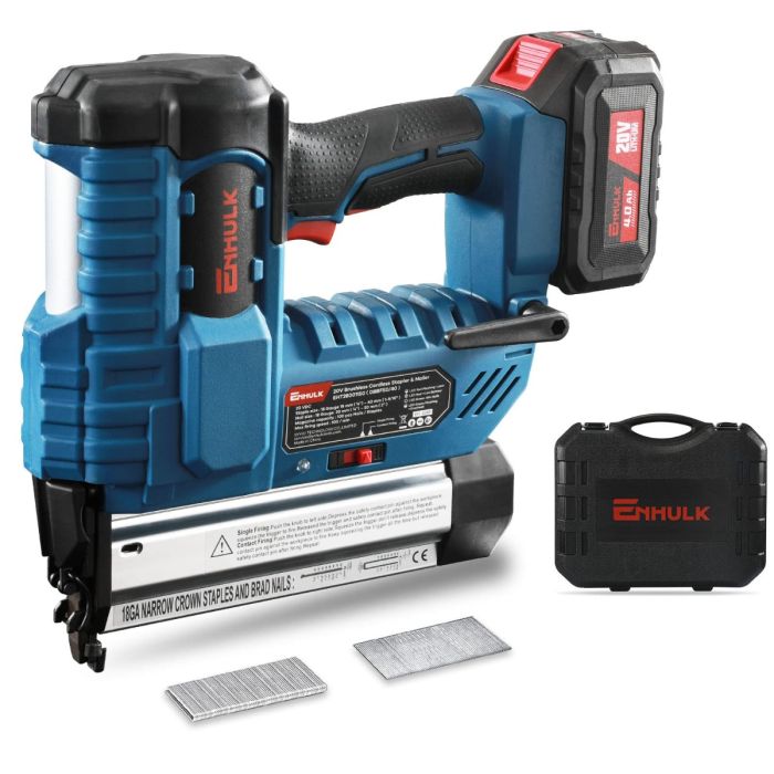 NEU MASTER Cordless Brad Nailer , 18 Gauge 2 in 1 Nail Gun/Staple Gun with  2.0Ah Li-ion Battery, 1000pcs Nails and 500pcs Staples Included, for Home  Improvement, Woodworking - Walmart.com