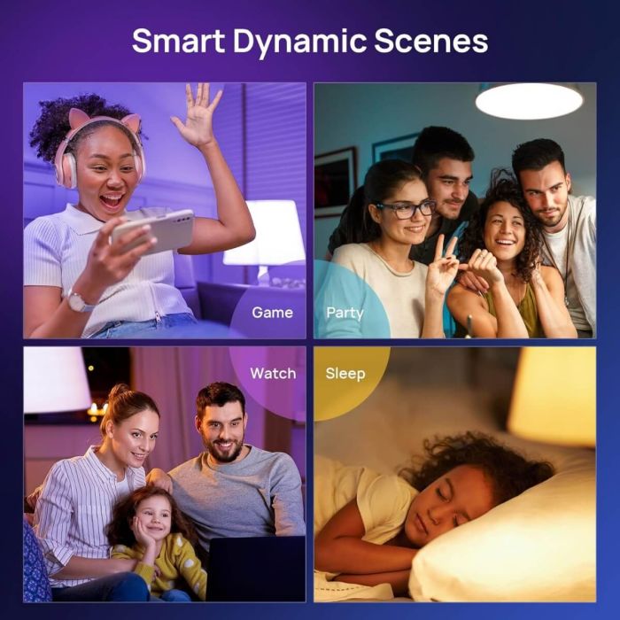 Consciot Smart LED Light, WiFi Color-Changing A19 E26 Lamp Compatible with Alexa & Google Home, 60W Equivalent, Music Sync, Dimmable 4