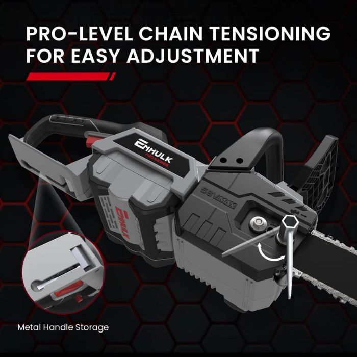 AiDot ENHULK 58V 16" Brushless Cordless Chainsaw with 78.8 ft./s Max Chain Speed with EZ HMI LED Control Panel 3