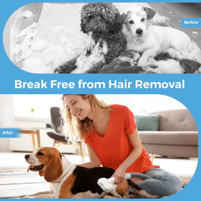 Syvio Pet Hair Vacuum & Pet Grooming Kit 7