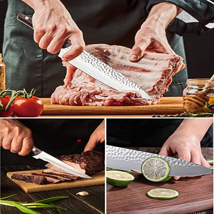 AiDot Syvio Kitchen Knife Set - 14 Pieces with Built-in Sharpener 5