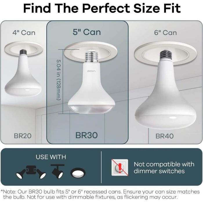 Linkind Smart Light Bulbs BR30 1200LM 8