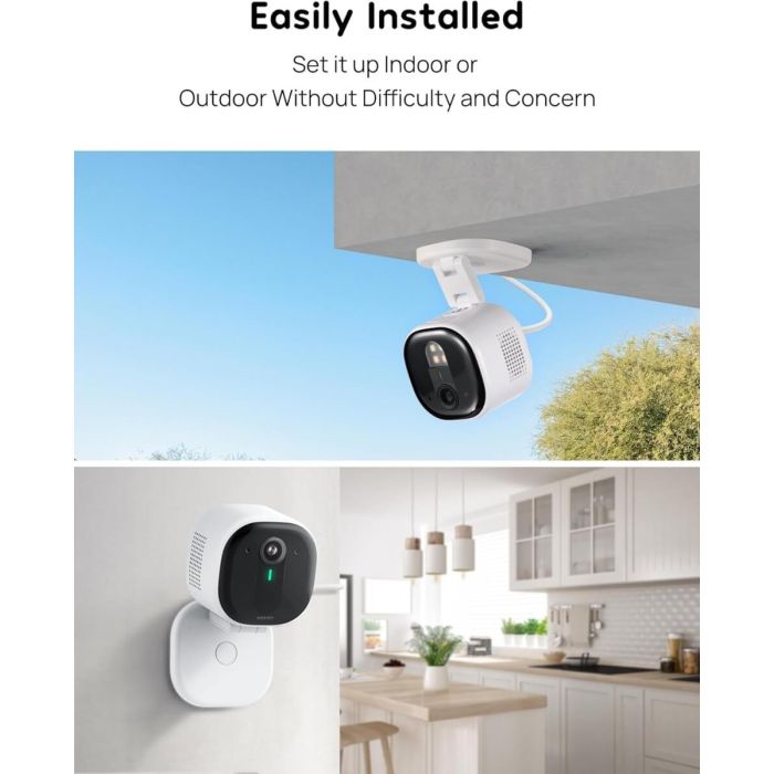 Winees M3 Pro 2K 4MP Outdoor/Indoor Camera for Home Security, Human/Pet AI Detection, Color Night Vision,-1 Pack 8