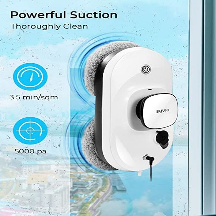 AiDot Syvio Window Cleaner Robot with Auto Spray, Remote Control, Smart Frame Detection 2