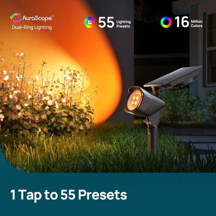 Linkind Smart Solar Spotlight SL6C with Dual-Ring Lighting 2