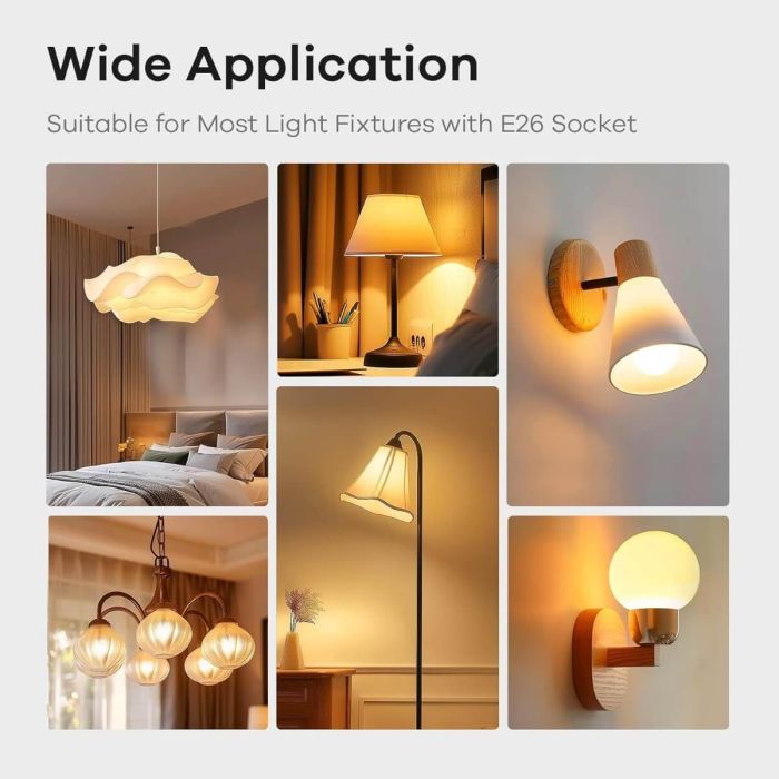 Linkind A19 LED Light Bulbs - Dimmable 40W Equivalent 15