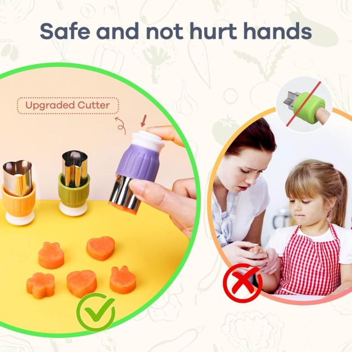 AiDot Ganiza 23 Pcs Kids Knife Set for Real Cooking, Montessori Toddlers Kitchen Tools with Gloves 5