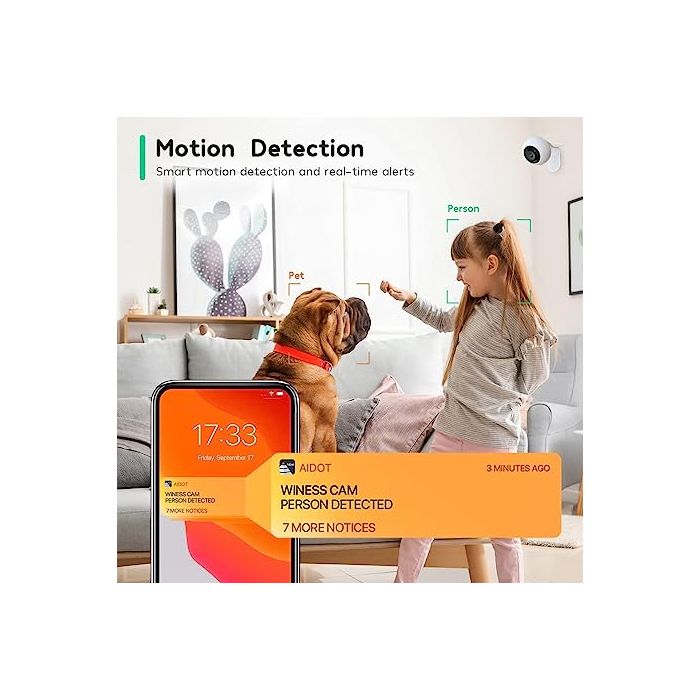 AiDot Winees M2 Pro 2K Indoor Security Camera - Smart AI Detection, 2-Way Audio 3