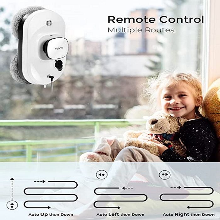 AiDot Syvio Window Cleaner Robot with Auto Spray, Remote Control, Smart Frame Detection 5