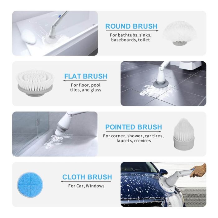 AiDot Syvio 20W Powerful Electric Spin Scrubber 7