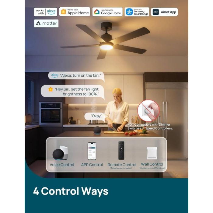 Linkind Matter 52" Smart Ceiling Fan 7